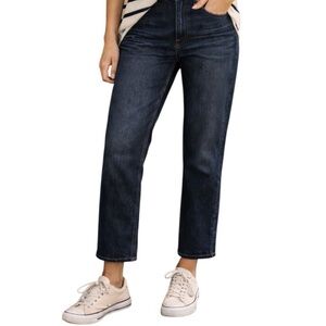 Eddie Bauer 8 31” Boyfriend Fit Cropped Ankle Dark Wash Denim Jeans